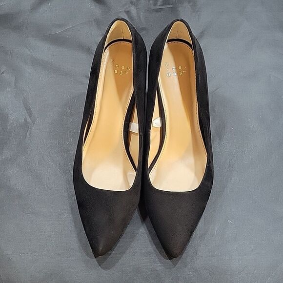 A.NEW DAY SUEDE POINTED TOE WOMEN"S SLIP-ON HIGH HEELS STILETTOS PUMP - Picture 3 of 16